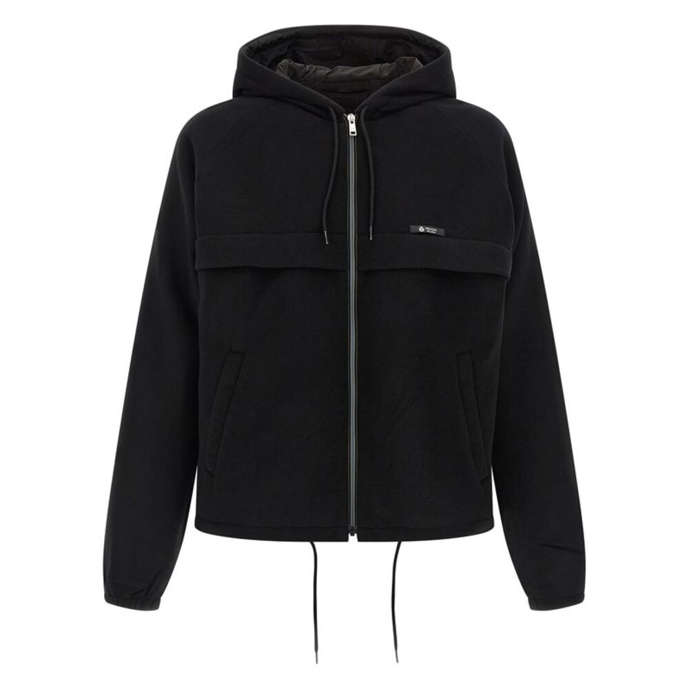 Prada Men Pile Tec Hooded Jacket